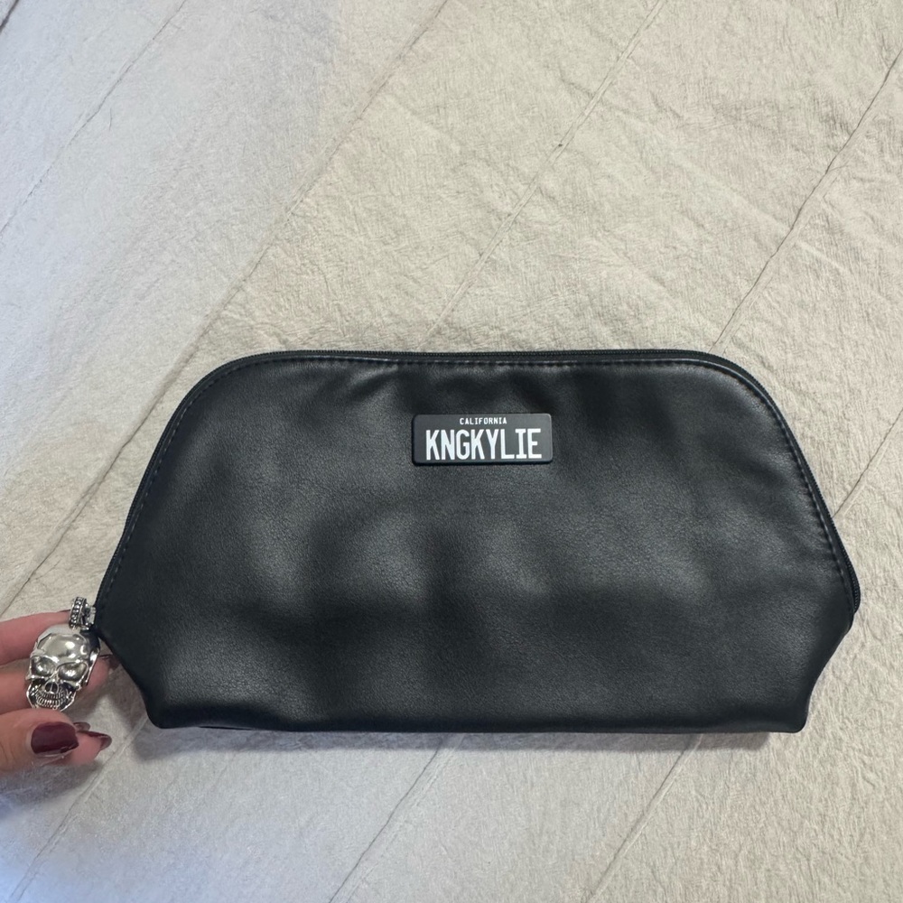 King Kylie leather makeup pouch
